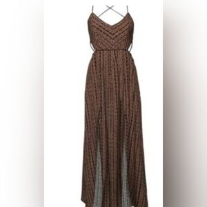 Forever 21 Brown Maxi Sundress with Spaghetti Straps